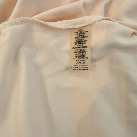 Calvin Klein Cream Fit & Flare V Neck Midi Dress with Striped Accents - Size 10 - Picture 3 of 9